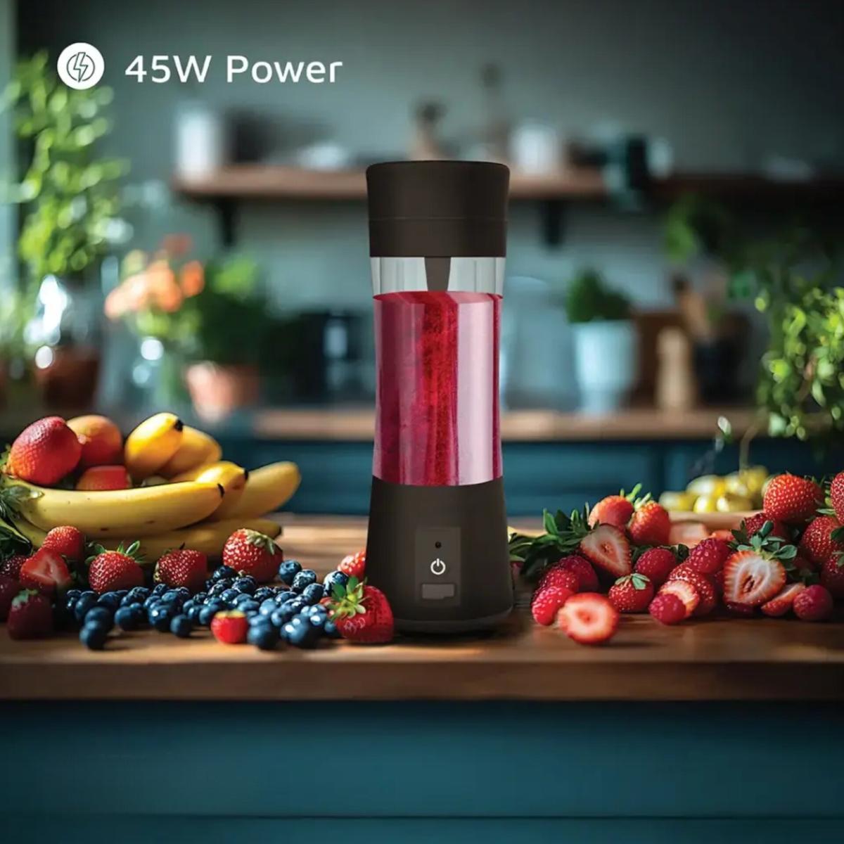 Portable Blender 380ml, 45W Rechargeable Personal Juicer