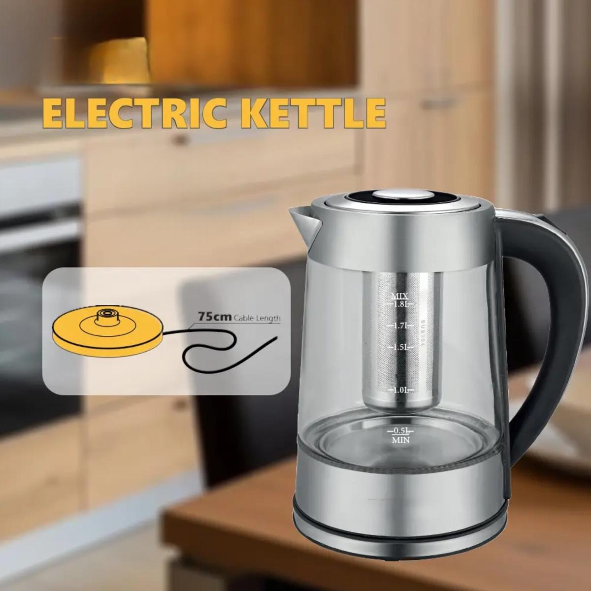 1.8L Glass Electric Kettle 1500W