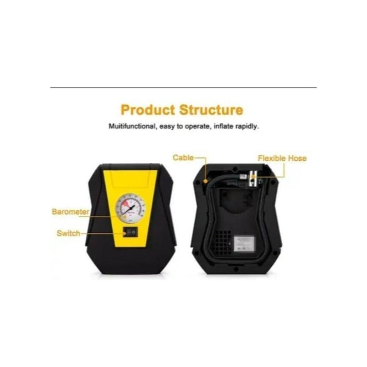 Portable 12V Car Air Compressor Tire Inflator Pump