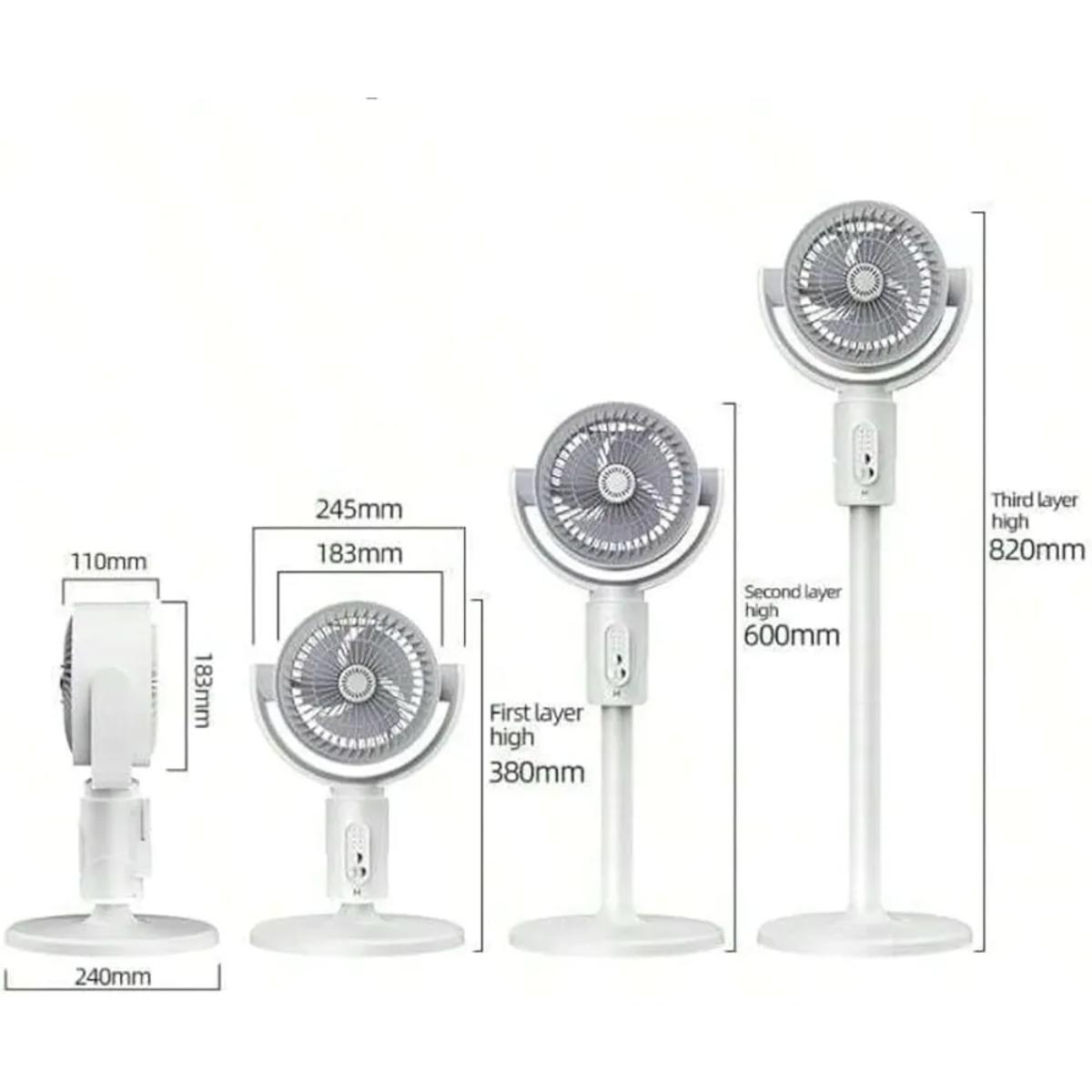 Portable Floor Circulating Fan with Remote