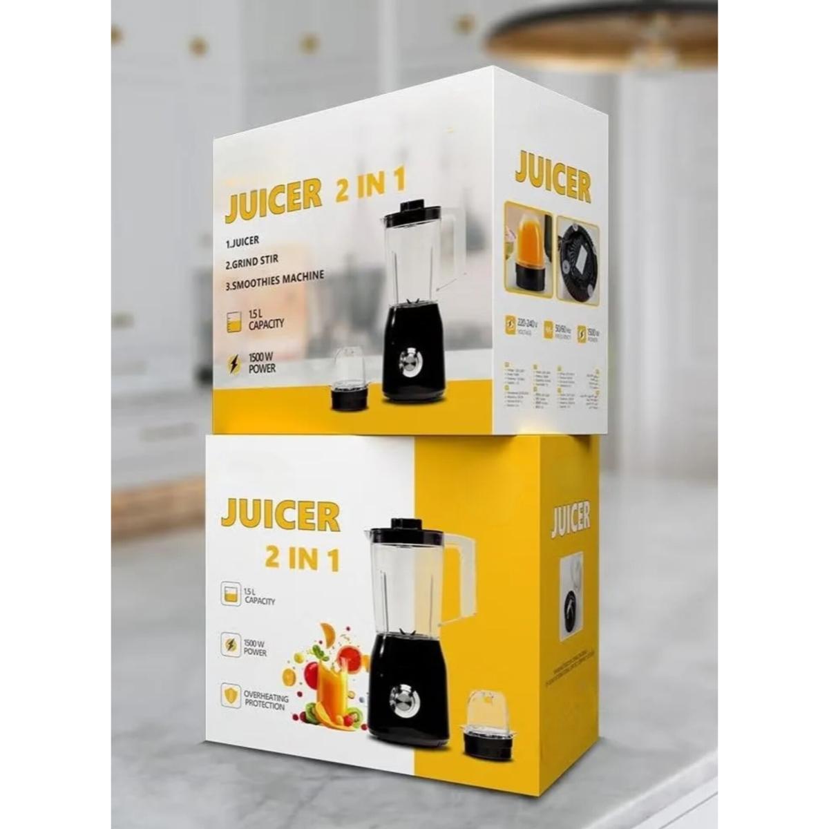 2-in-1 Electric Juicer Blender 1500W