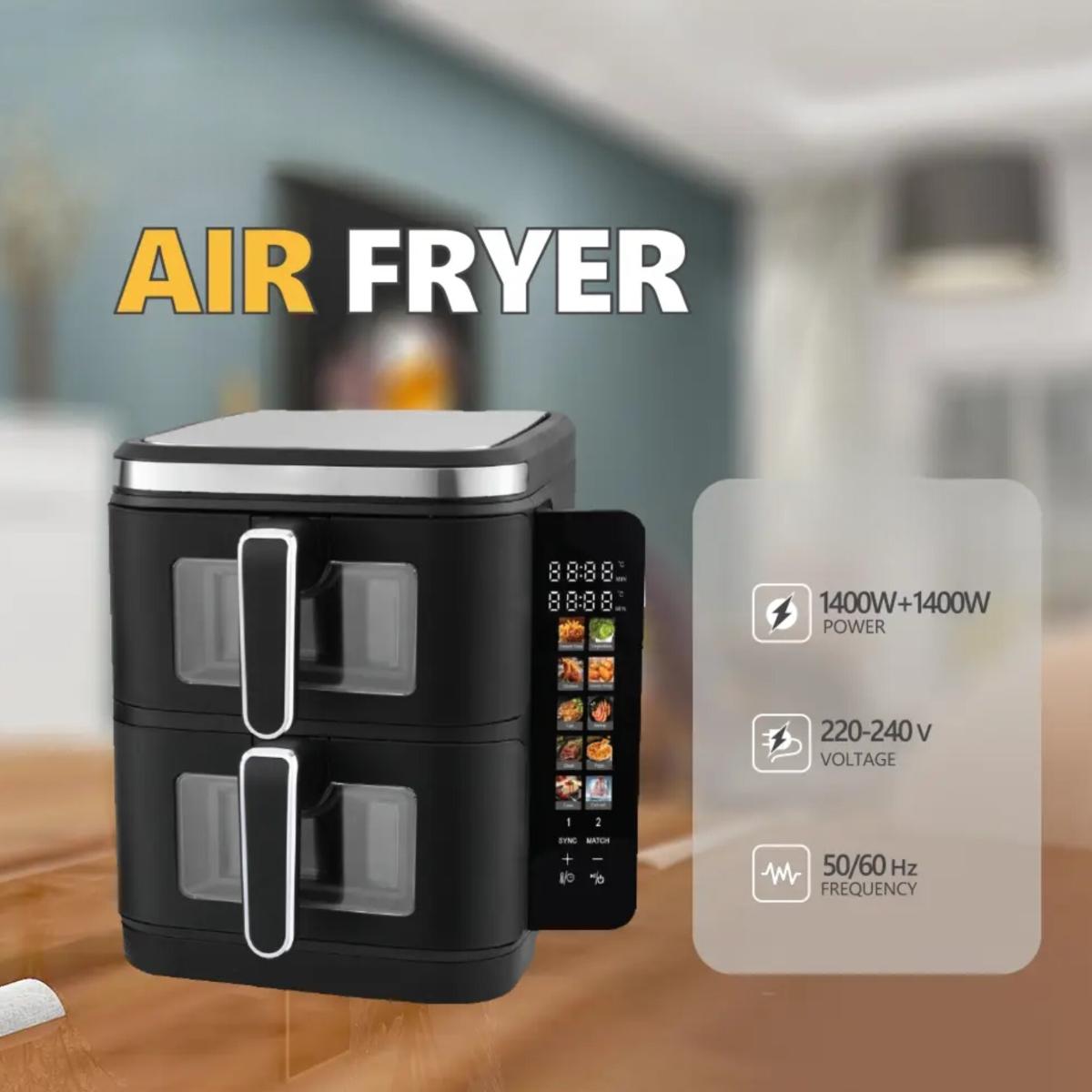 2800W Dual Basket Digital Air Fryer