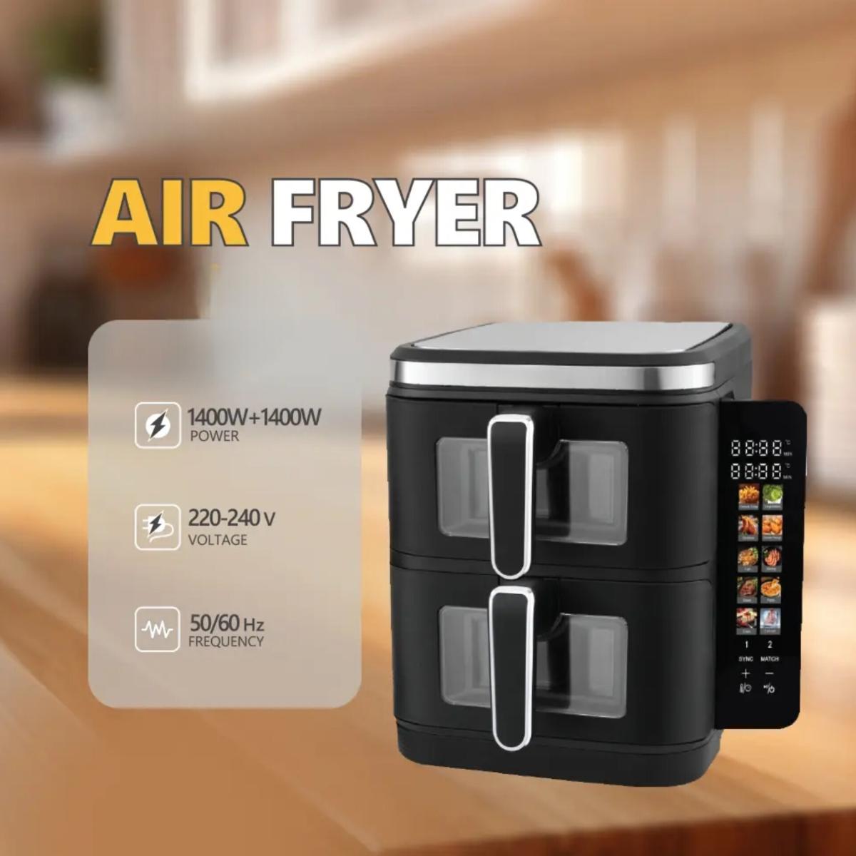 2800W Dual Basket Digital Air Fryer