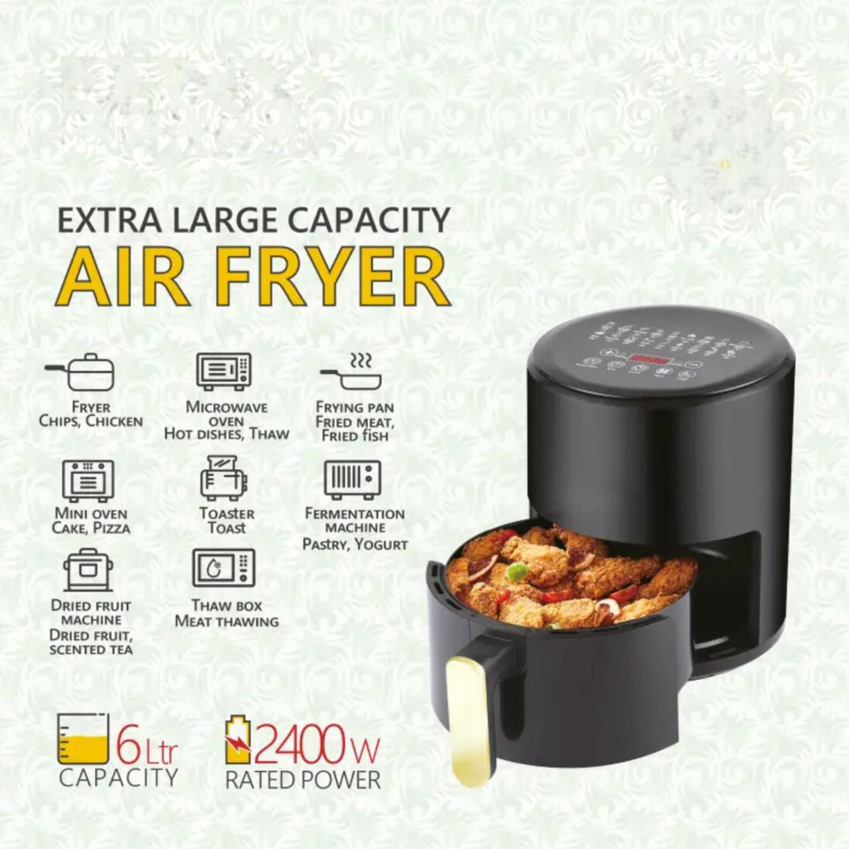 6L Digital Air Fryer 2400W