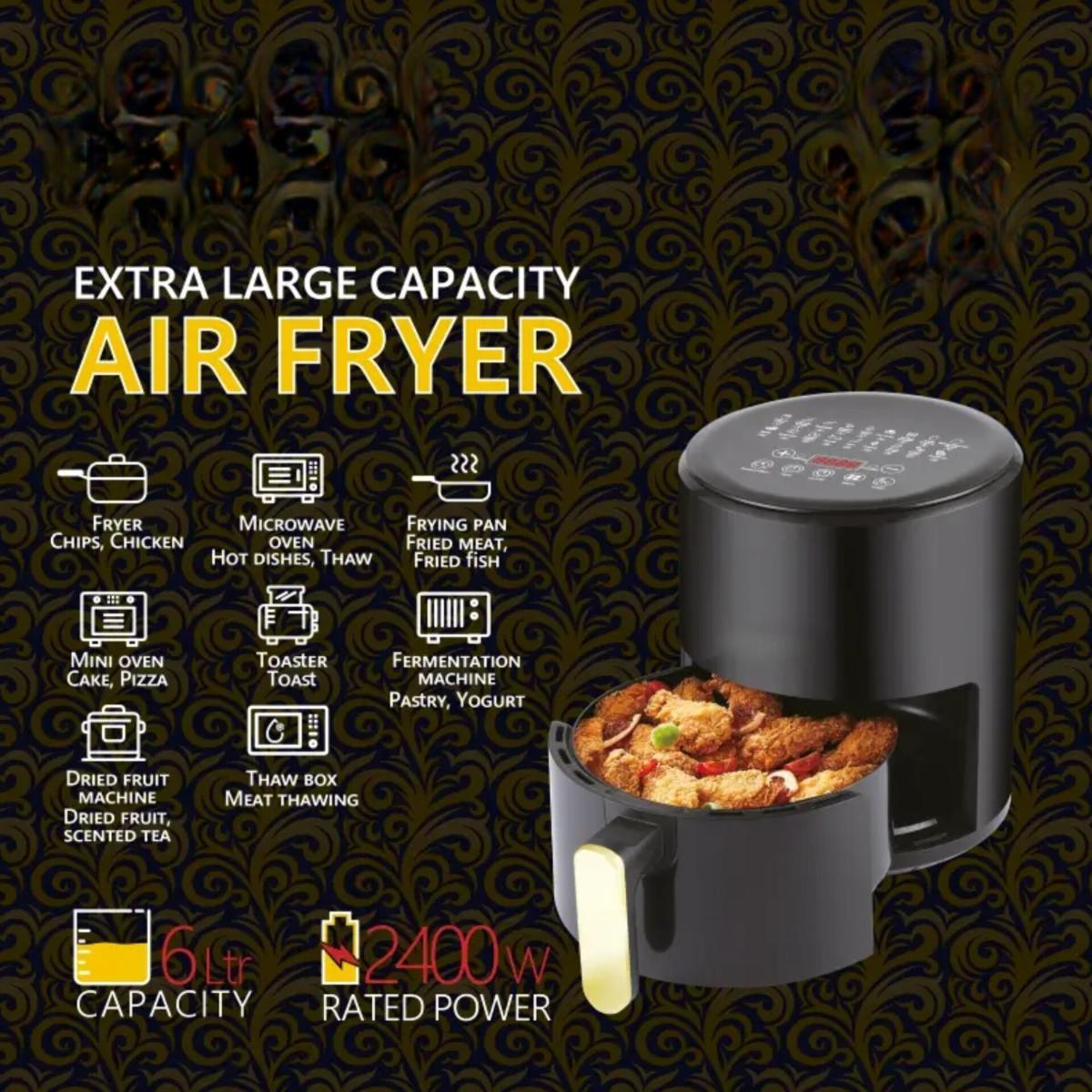 6L Digital Air Fryer 2400W