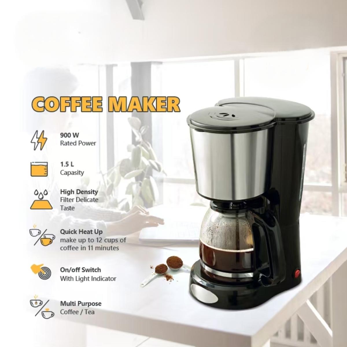 1.5L Electric Coffee Maker 900W