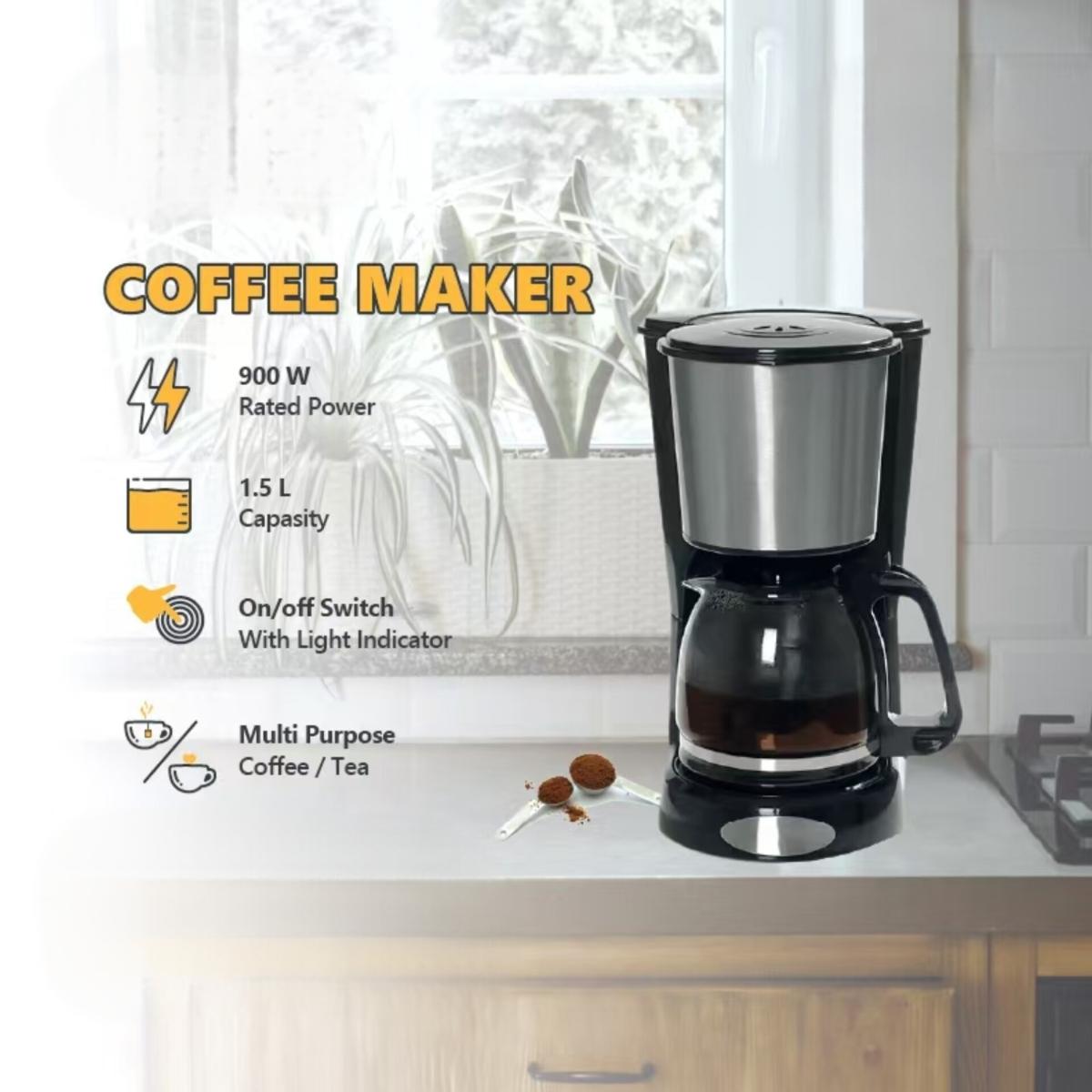 1.5L Electric Coffee Maker 900W