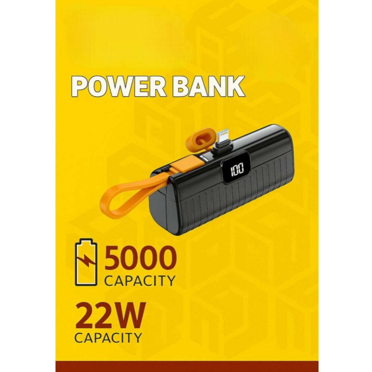 5000mAh 22W Fast Charging Mini Power Bank