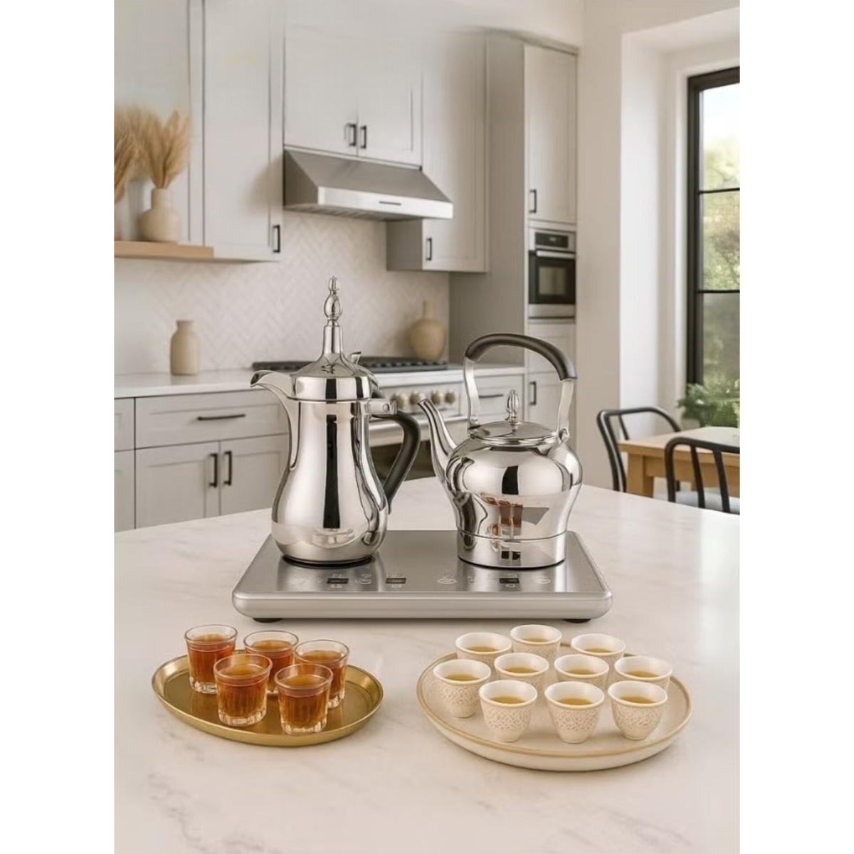 Stainless Steel Coffee Pot Set with 1L