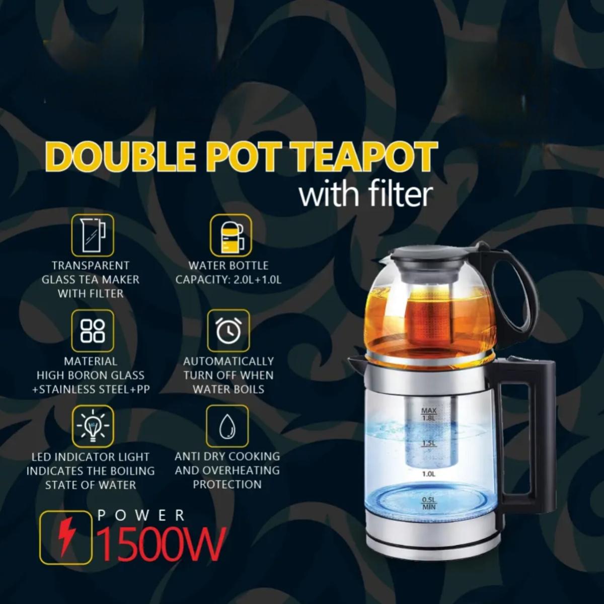 1500W Double Glass Electric Tea Maker