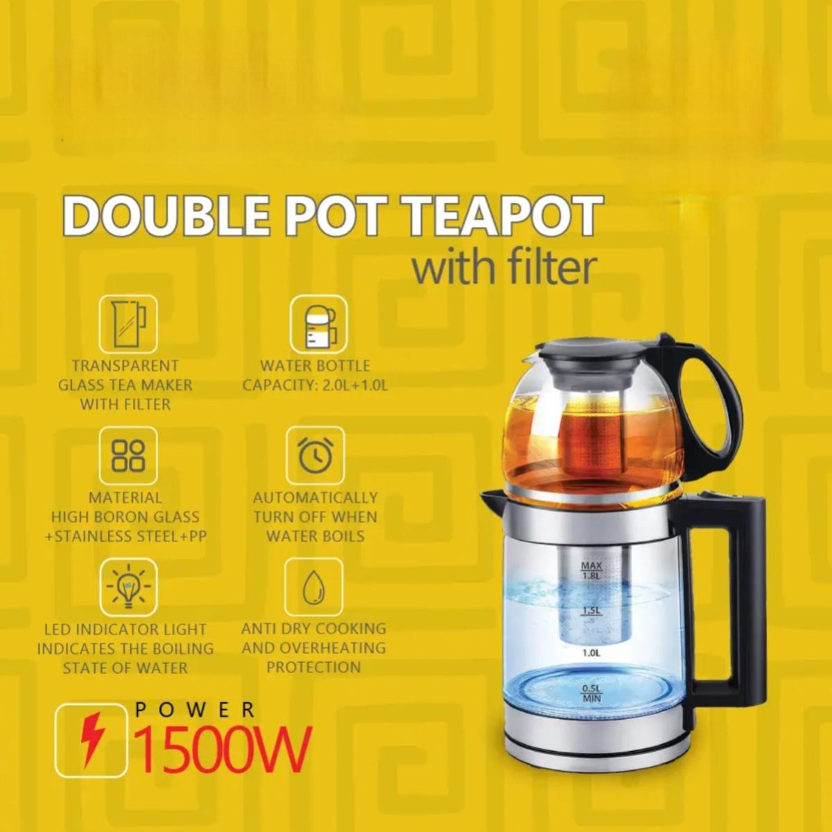 1500W Double Glass Electric Tea Maker