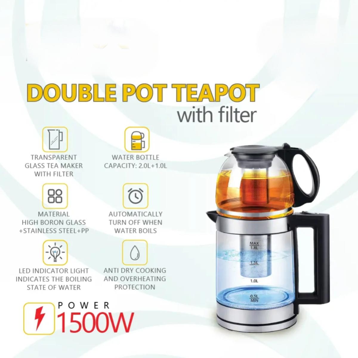 1500W Double Glass Electric Tea Maker