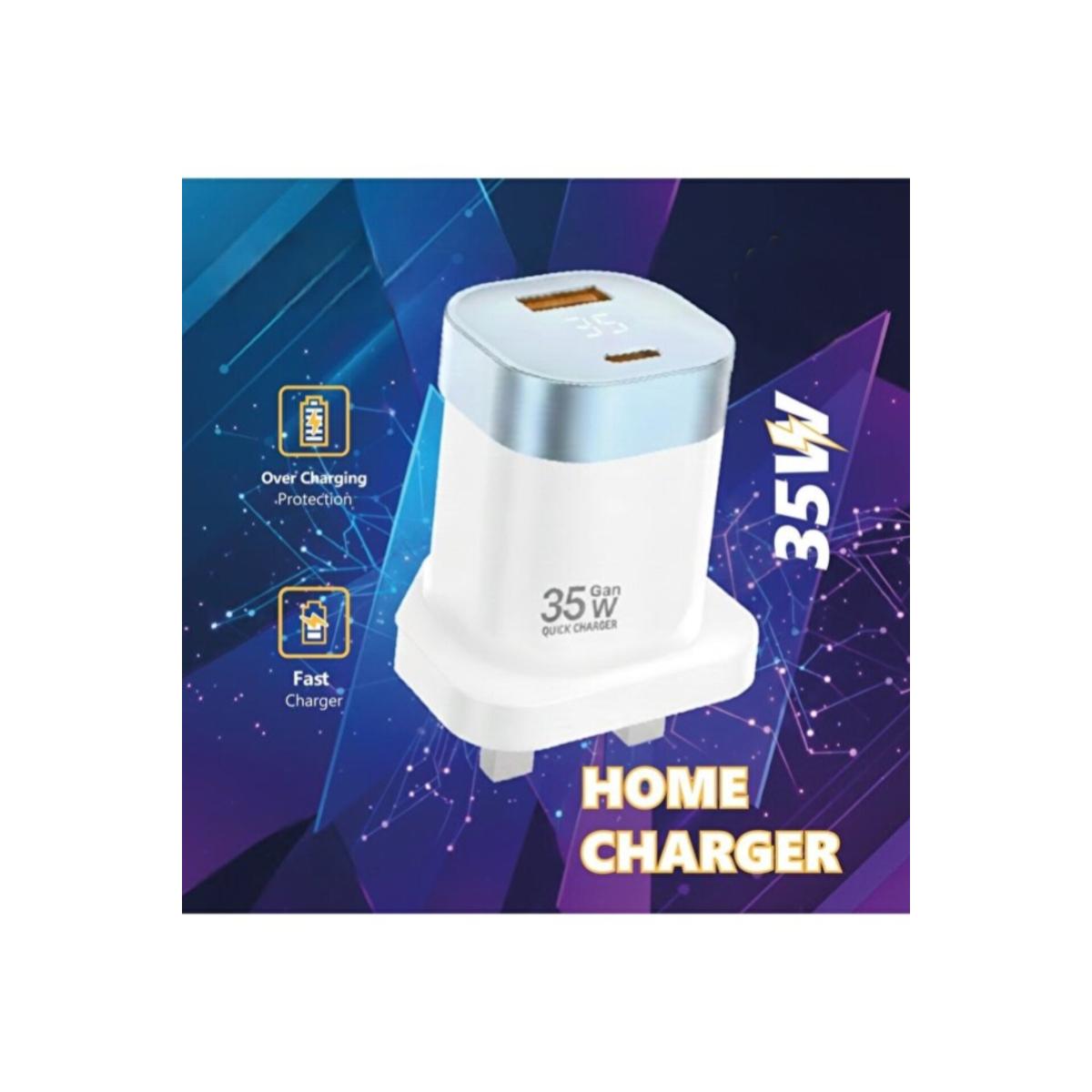 35W GaN Fast Charger USB-C & USB-A Dual Port