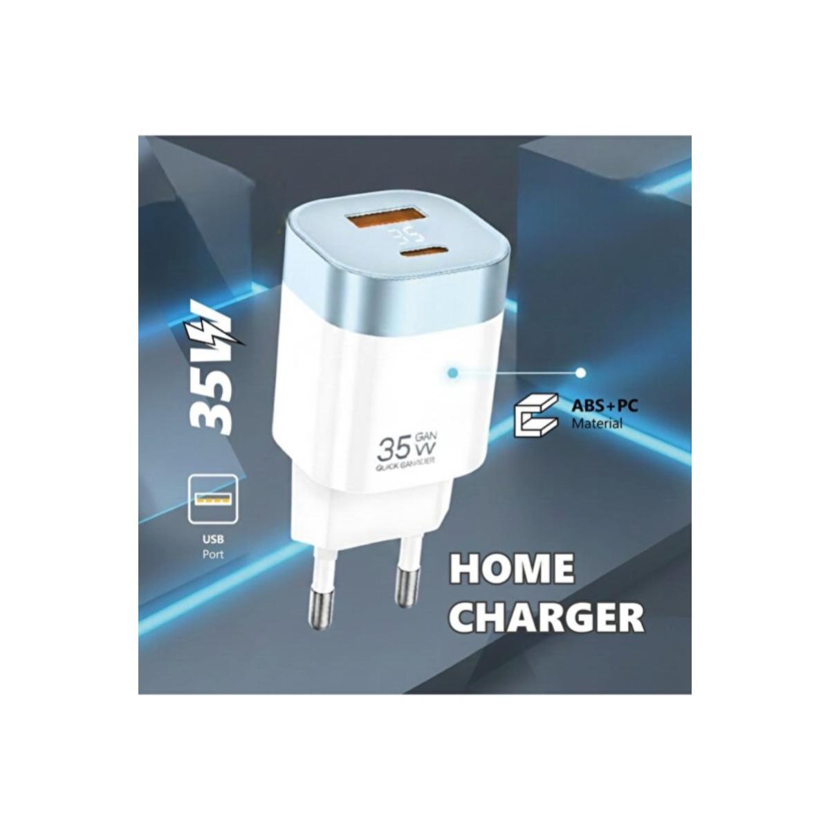 35W GaN Fast Charger USB-C & USB-A Dual Port