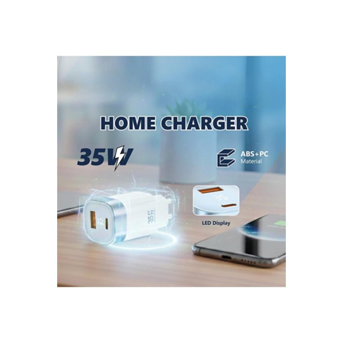 35W GaN Fast Charger USB-C & USB-A Dual Port