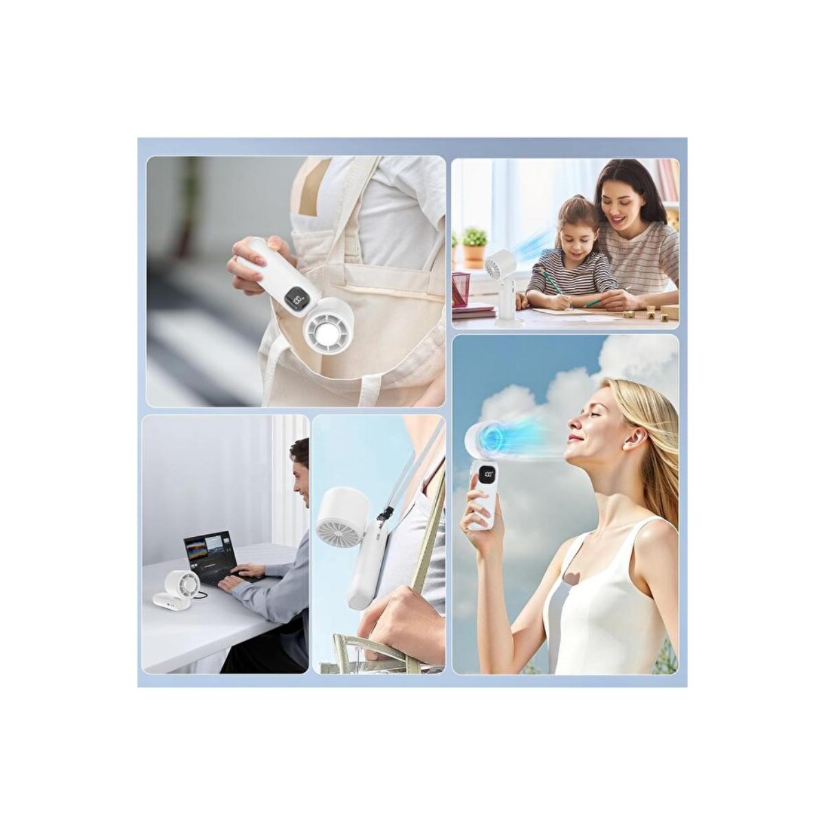Portable Handheld Fan with 4000mAh Battery