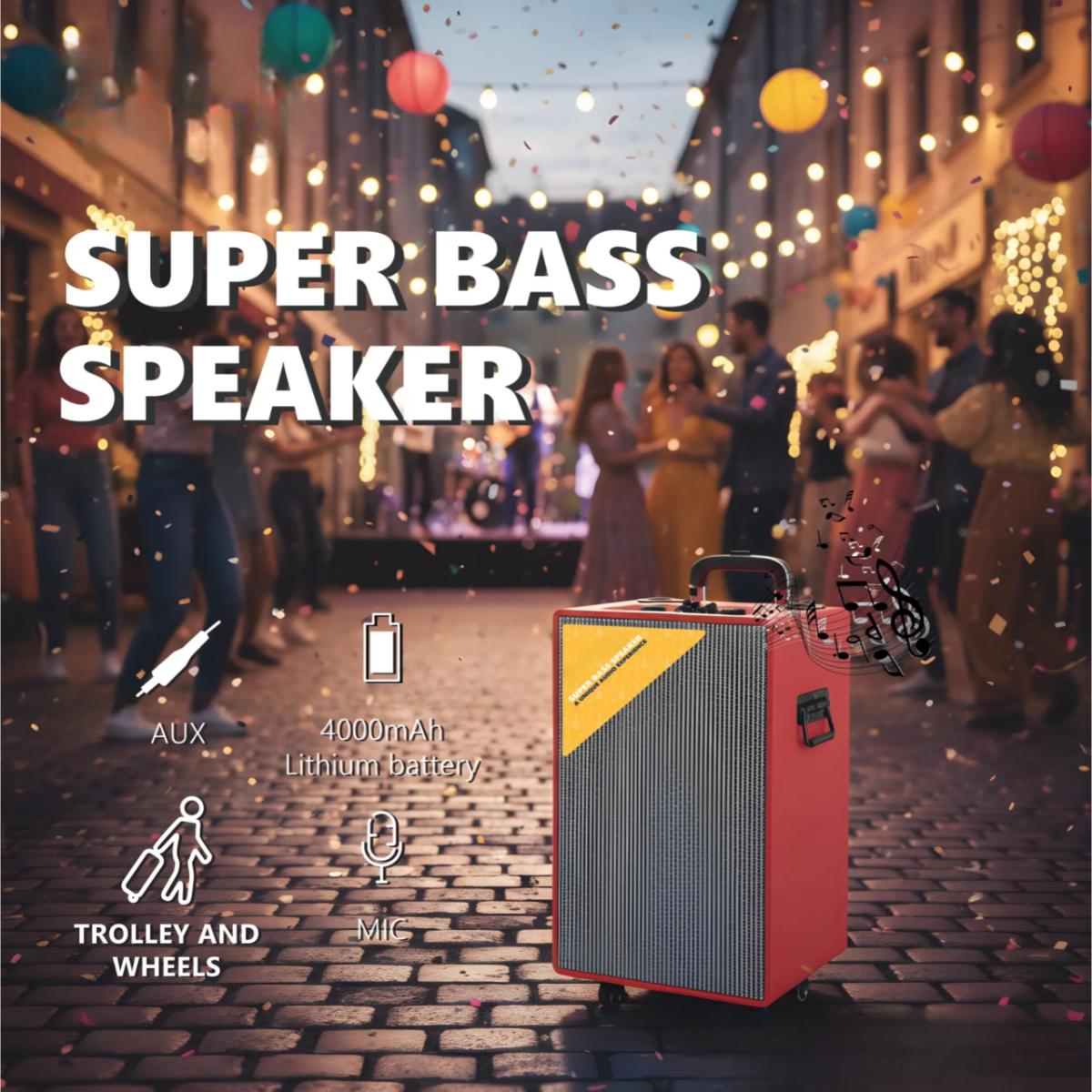 Portable Super Bass Trolley Speaker