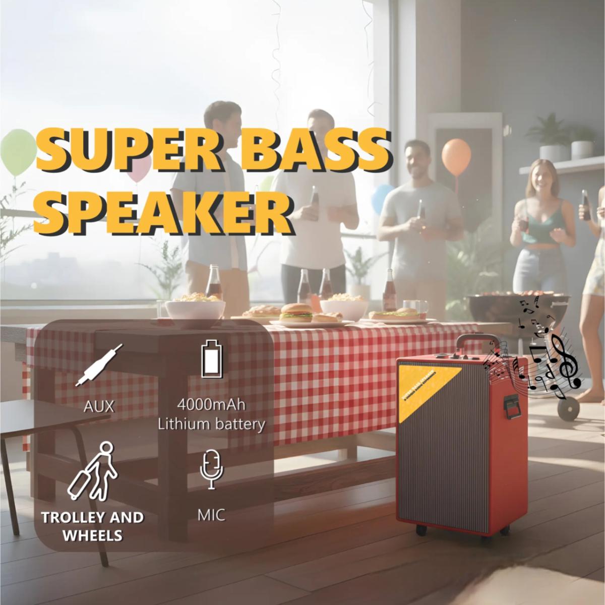 Portable Super Bass Trolley Speaker