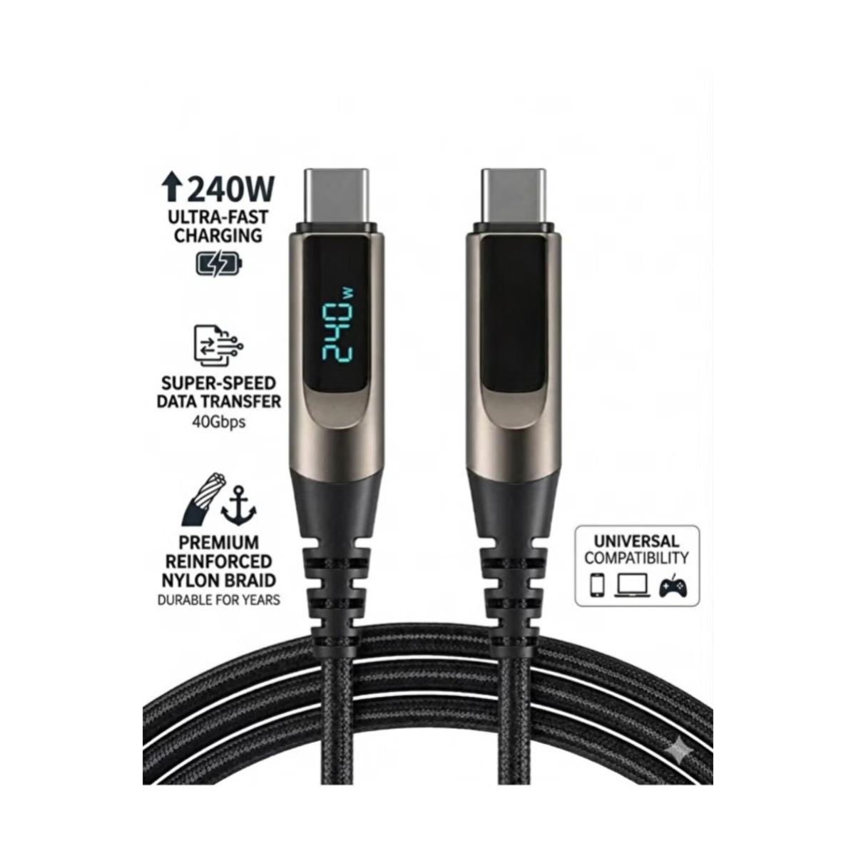 240W Type-C to Type-C Fast Charging Cable