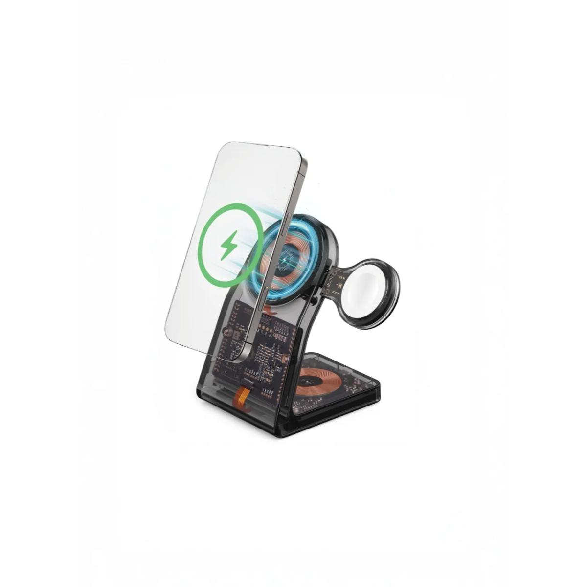 Porodo Transparent Shell Wireless Charging Stand
