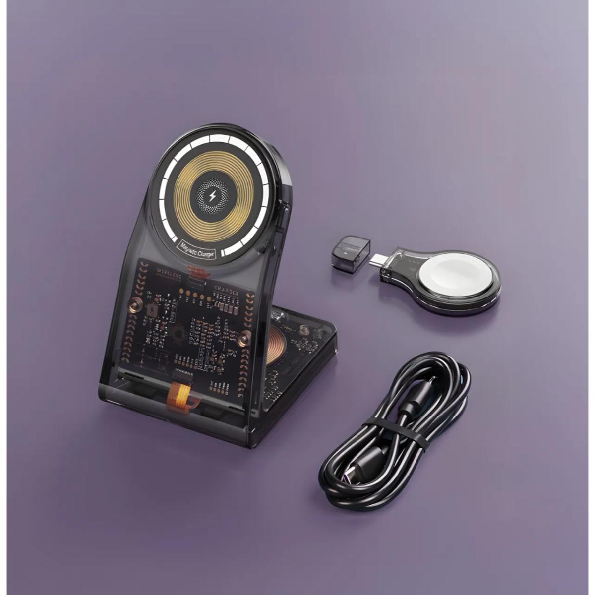 Porodo Transparent Shell Wireless Charging Stand
