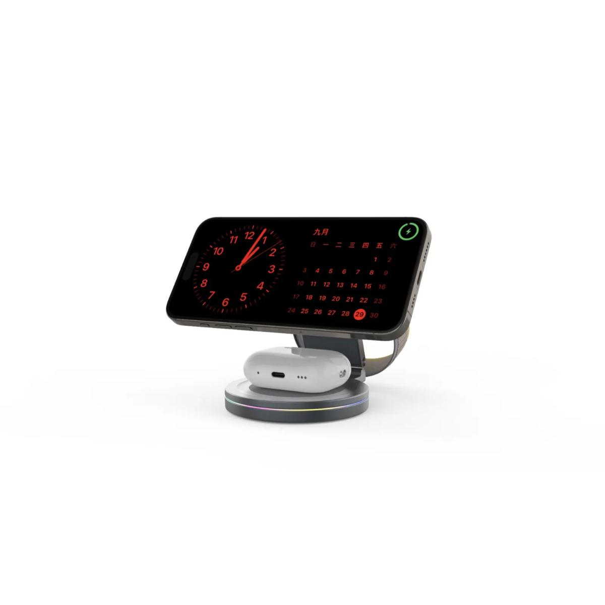 3-in-1 Rotating Wireless Charger