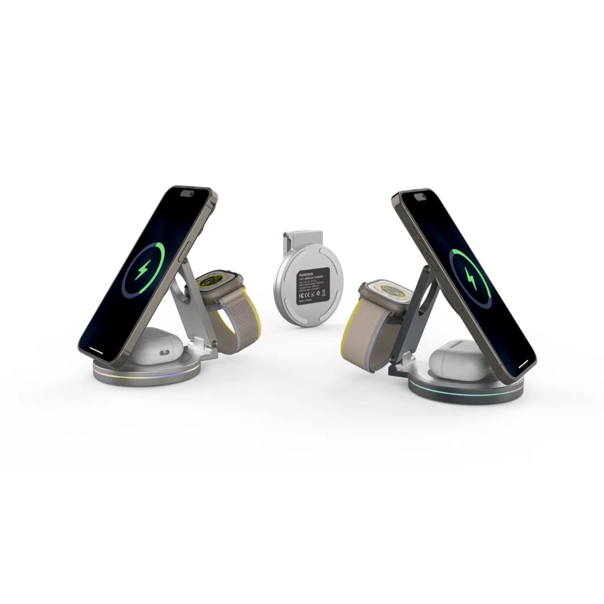 3-in-1 Rotating Wireless Charger