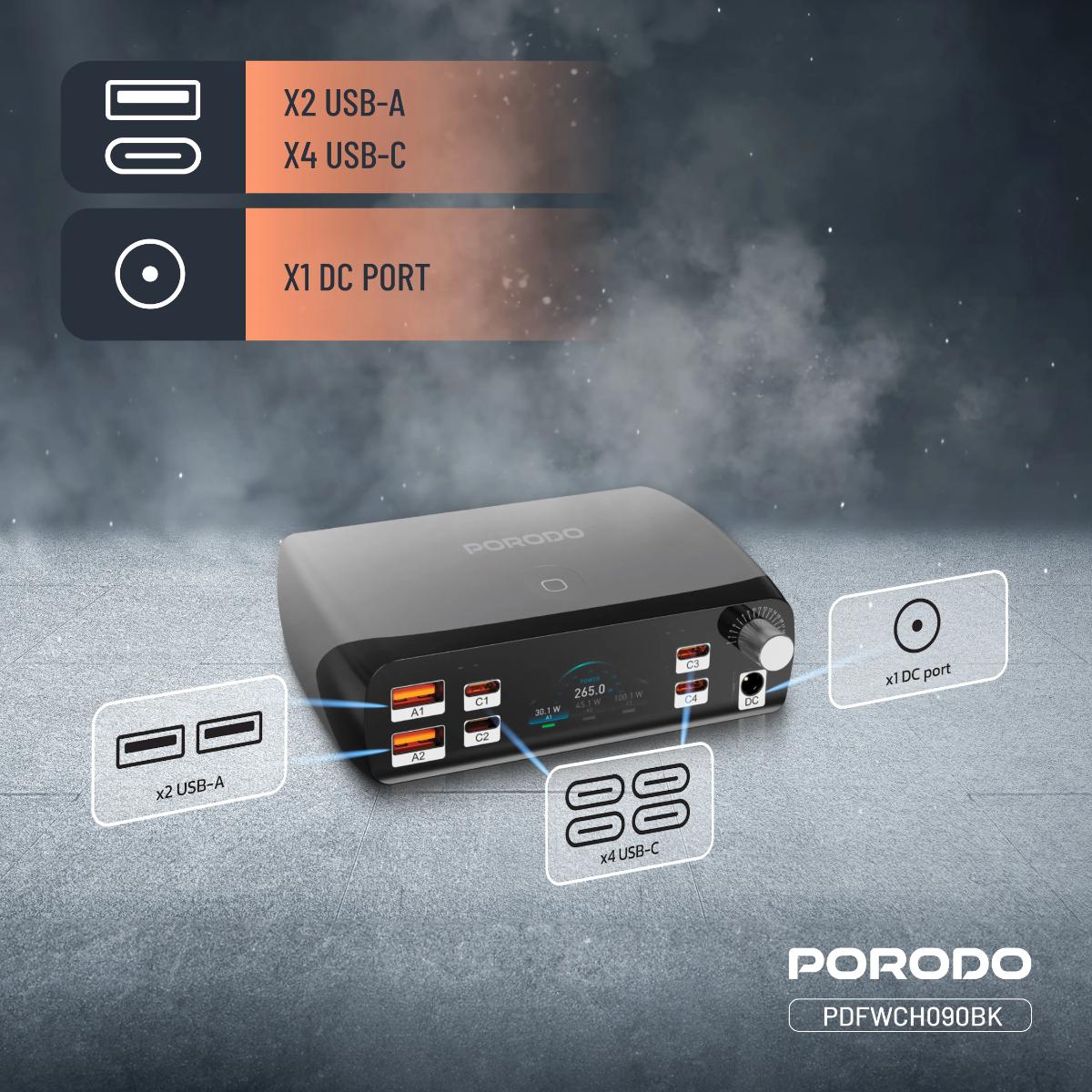 Porodo PowerGate Smart Charging Station