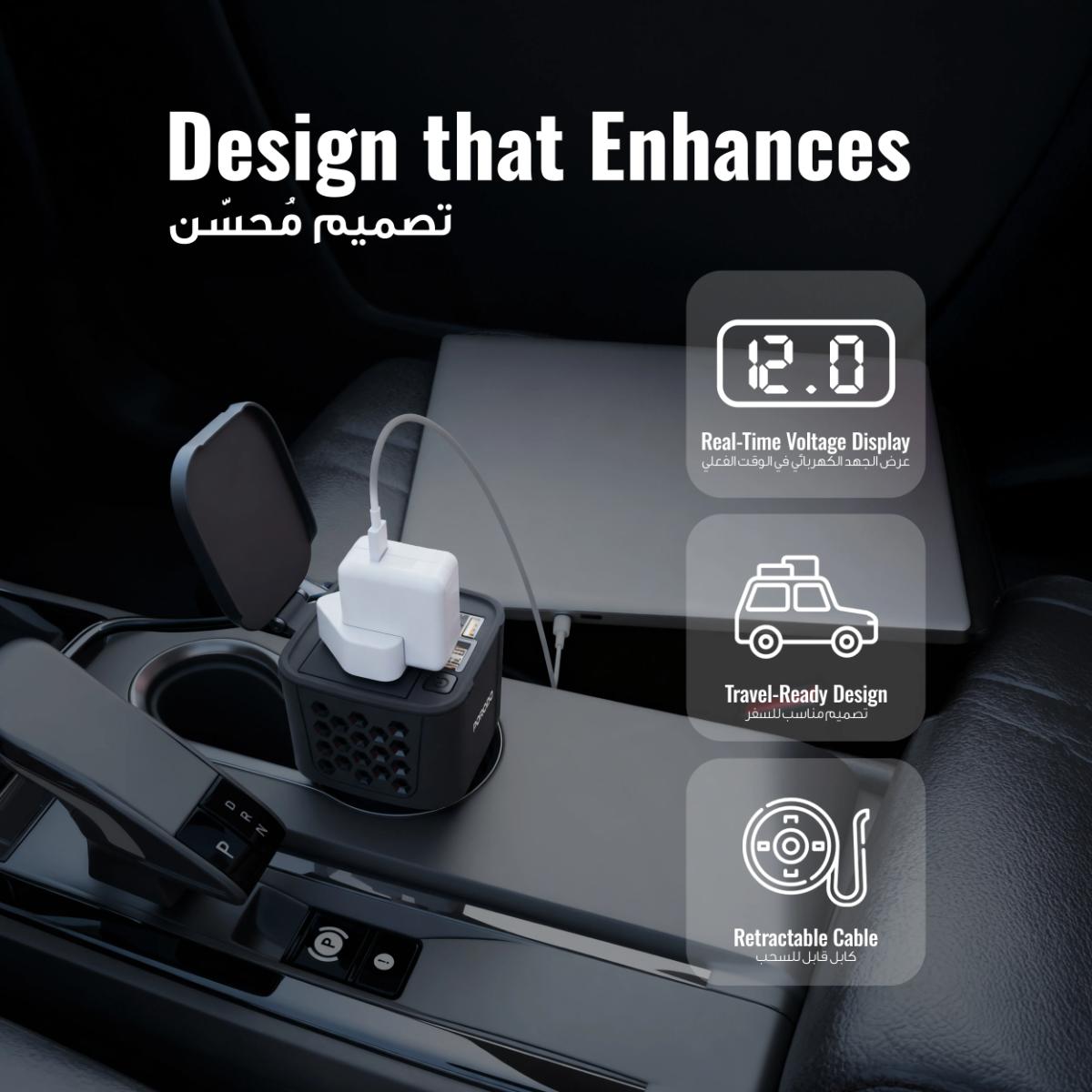 Porodo 200W Car Power Inverter