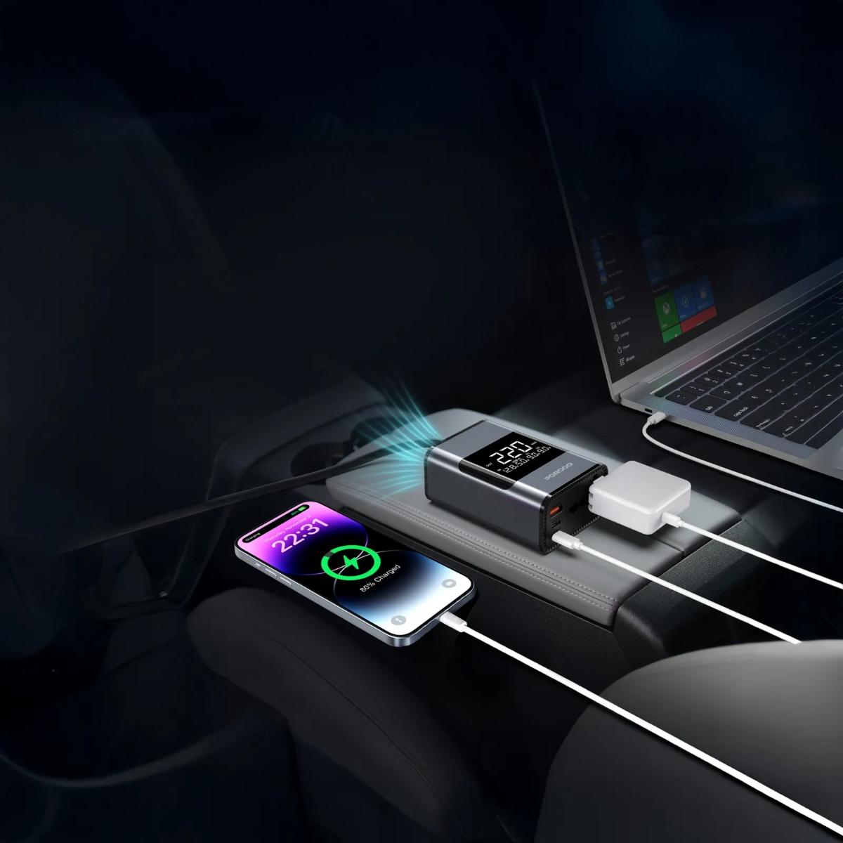 "Porodo Universal AC Car Power Inverter "