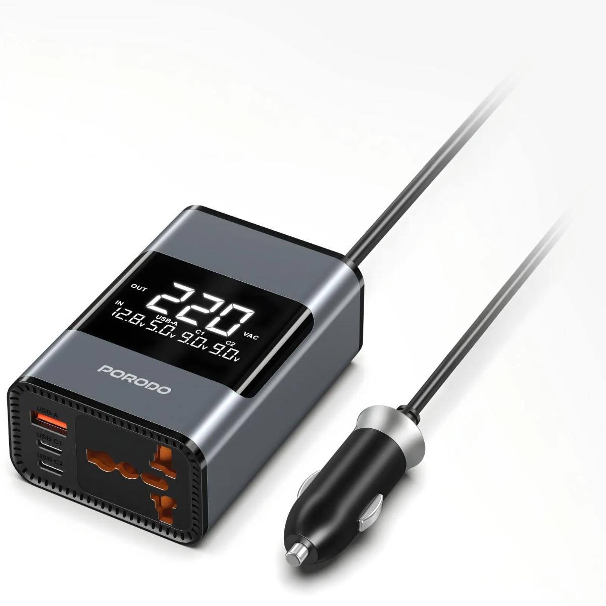 "Porodo Universal AC Car Power Inverter "