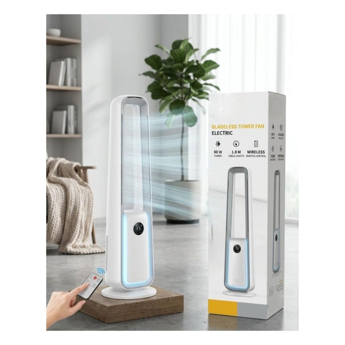 80W Bladeless Tower Fan