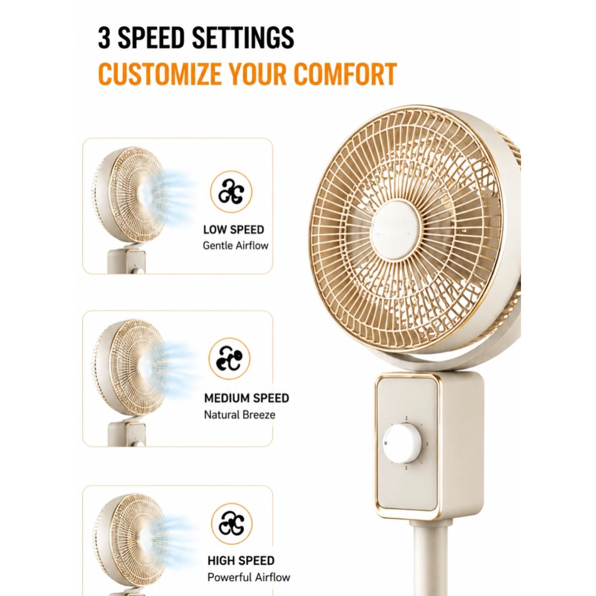 8-Inch Extendable Floor Fan