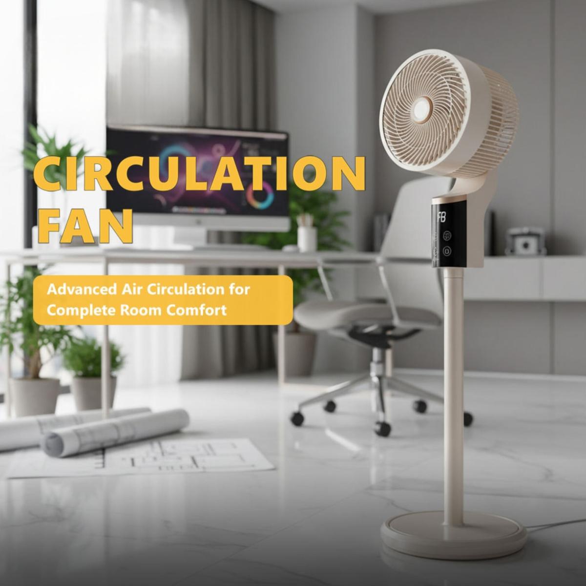 3D Oscillating Circulation Fan