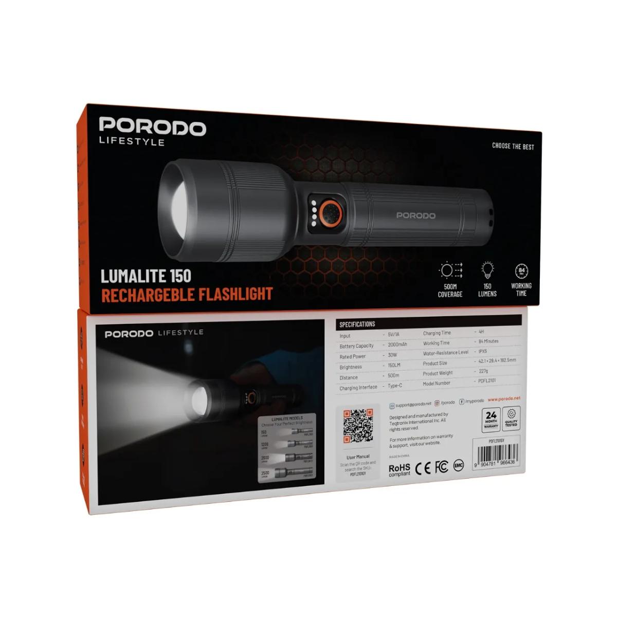 Rechargeable 150LM LED Flashlight