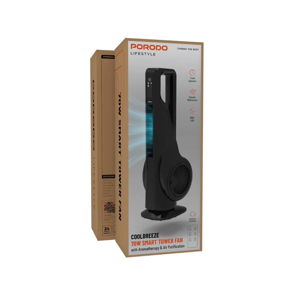 Porodo  Coolbreeze 70W Smart Tower Fan