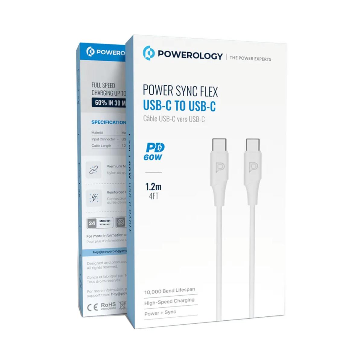 Powerology  Flex USB-C to USB-C PD 60W Cable
