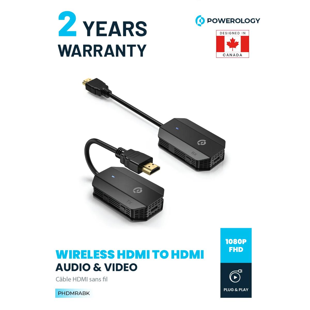 Powerology Wireless HDMI to HDMI Audio