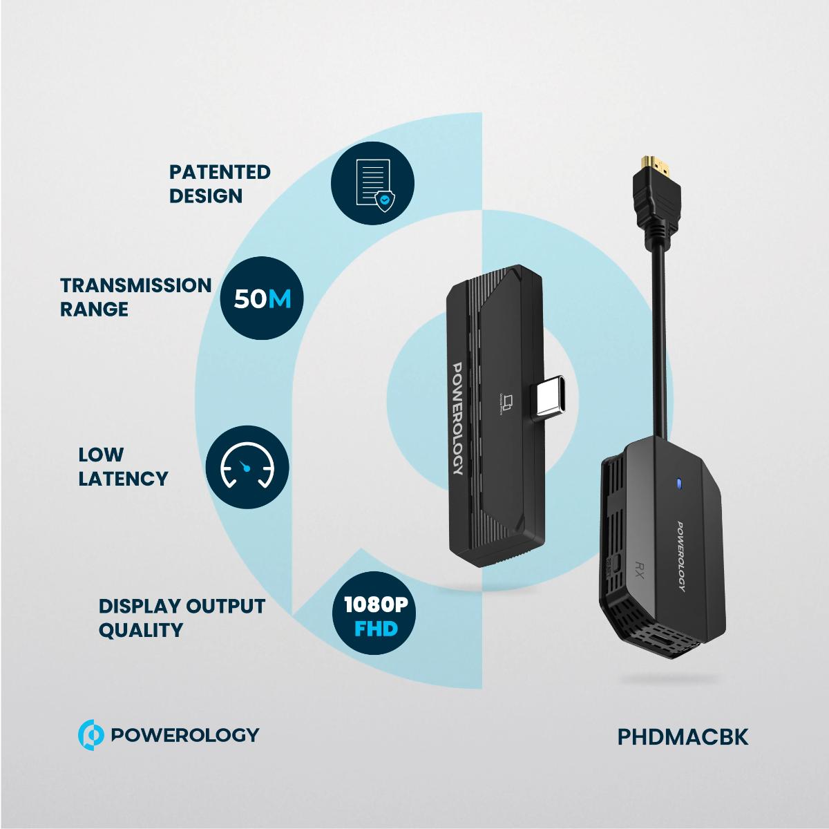 Powerology Wireless USB-C to HDMI Adapter
