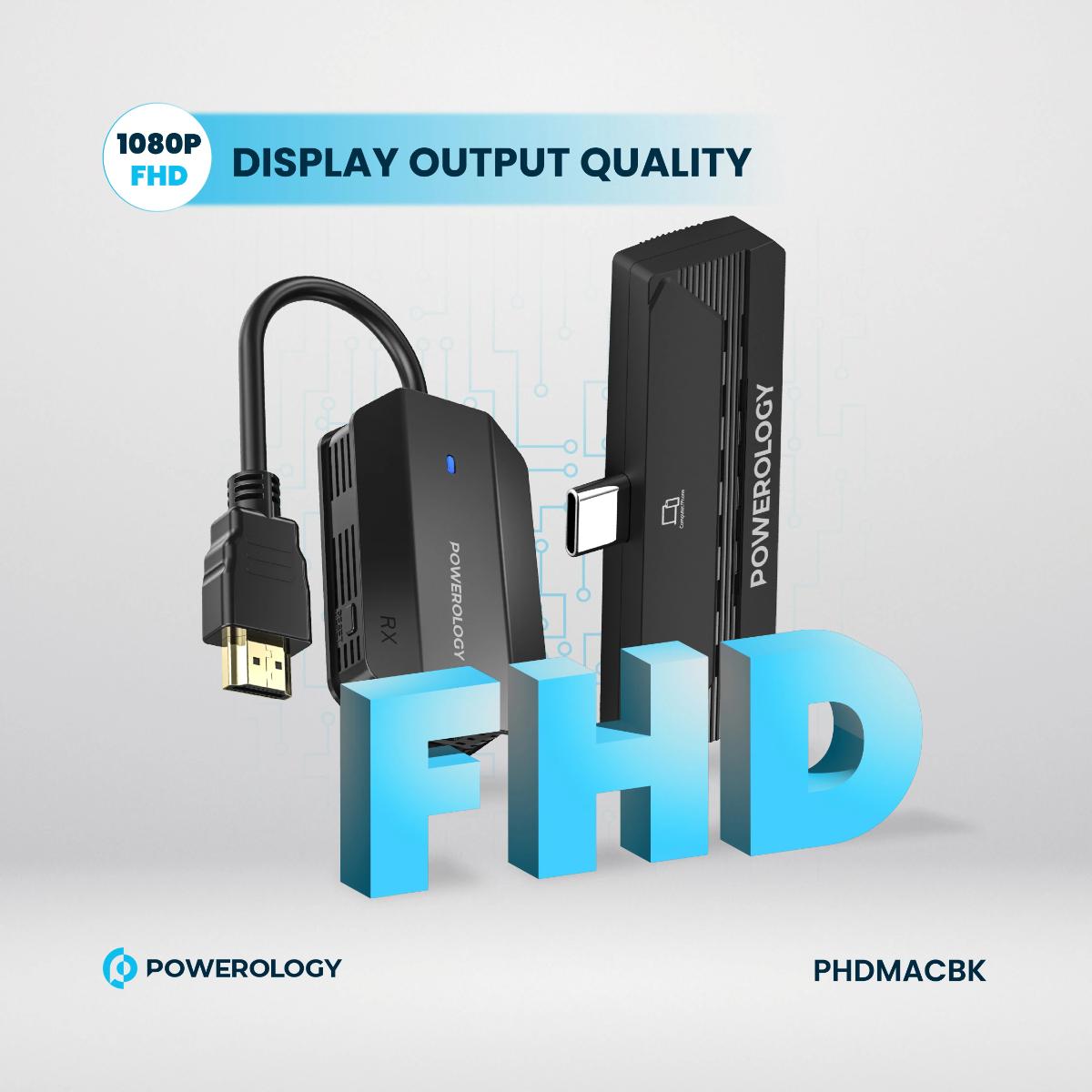 Powerology Wireless USB-C to HDMI Adapter