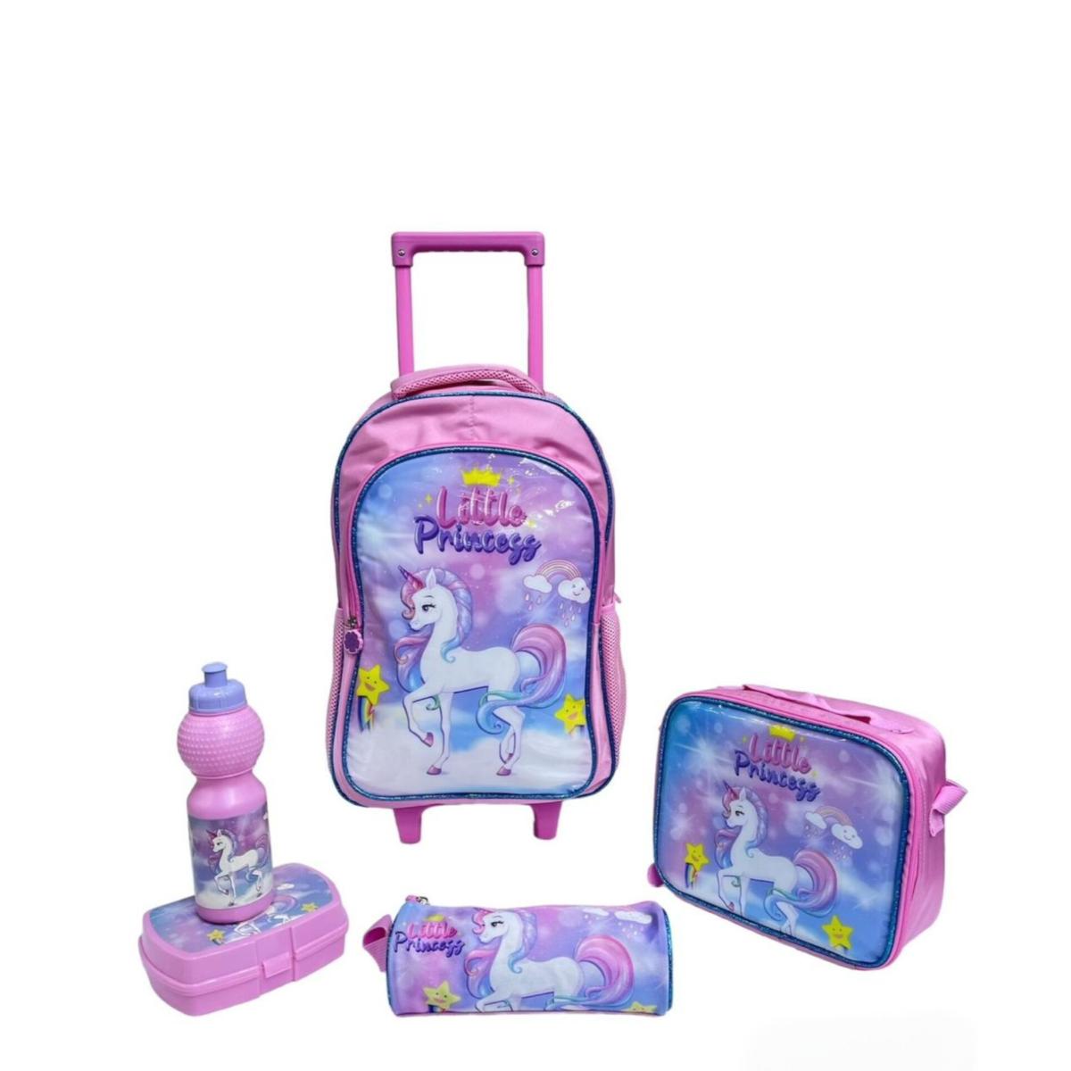 5-in-1 Kids School Rolling Backpack Set