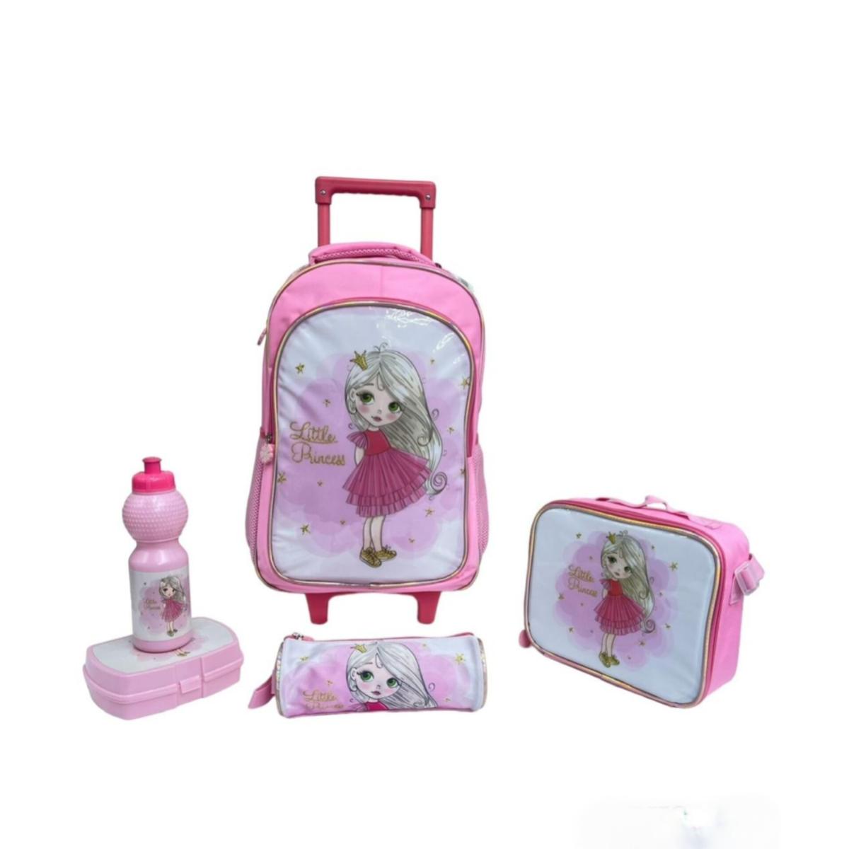 5-in-1 Kids School Rolling Backpack Set
