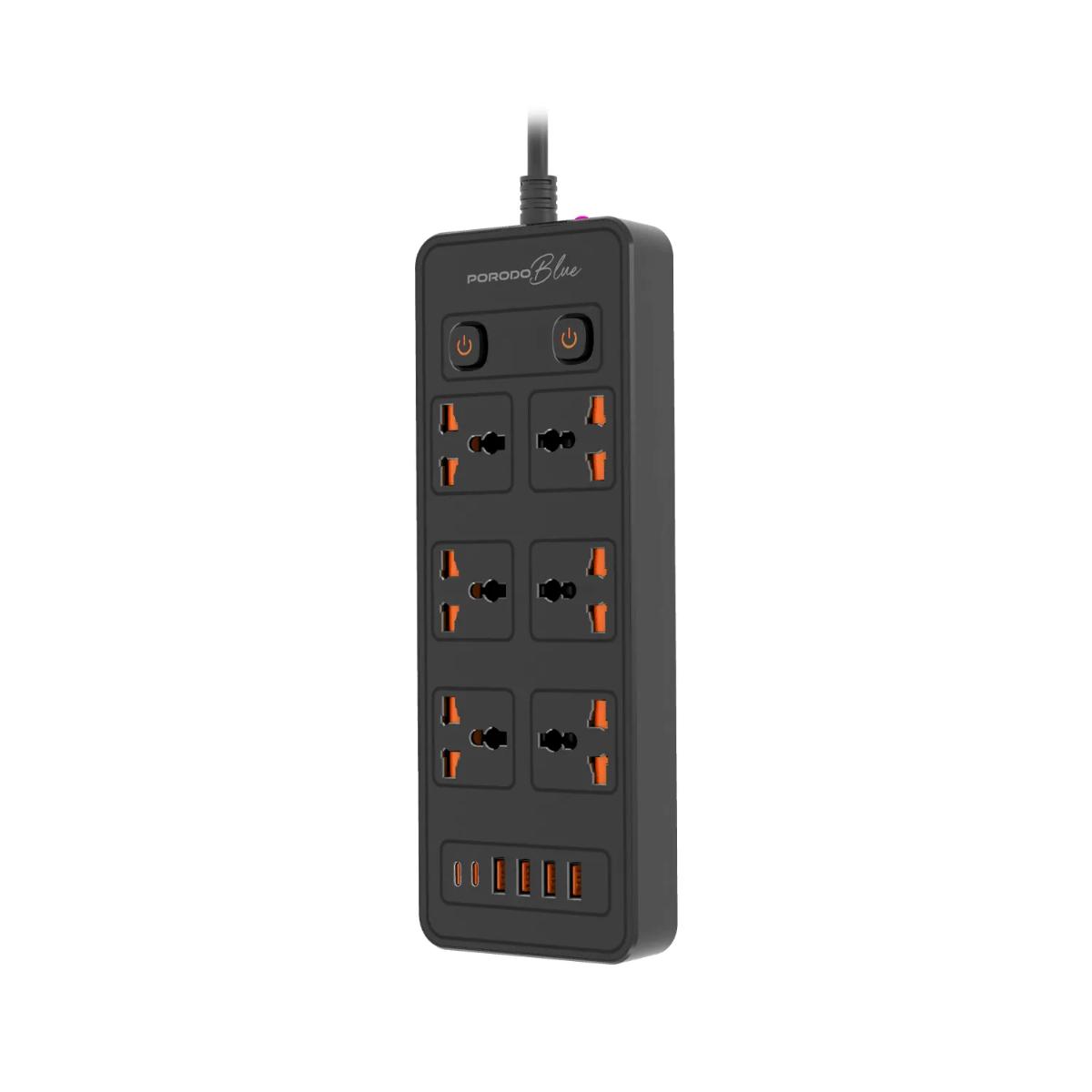 Porodo Blue 6 AC Power Strip