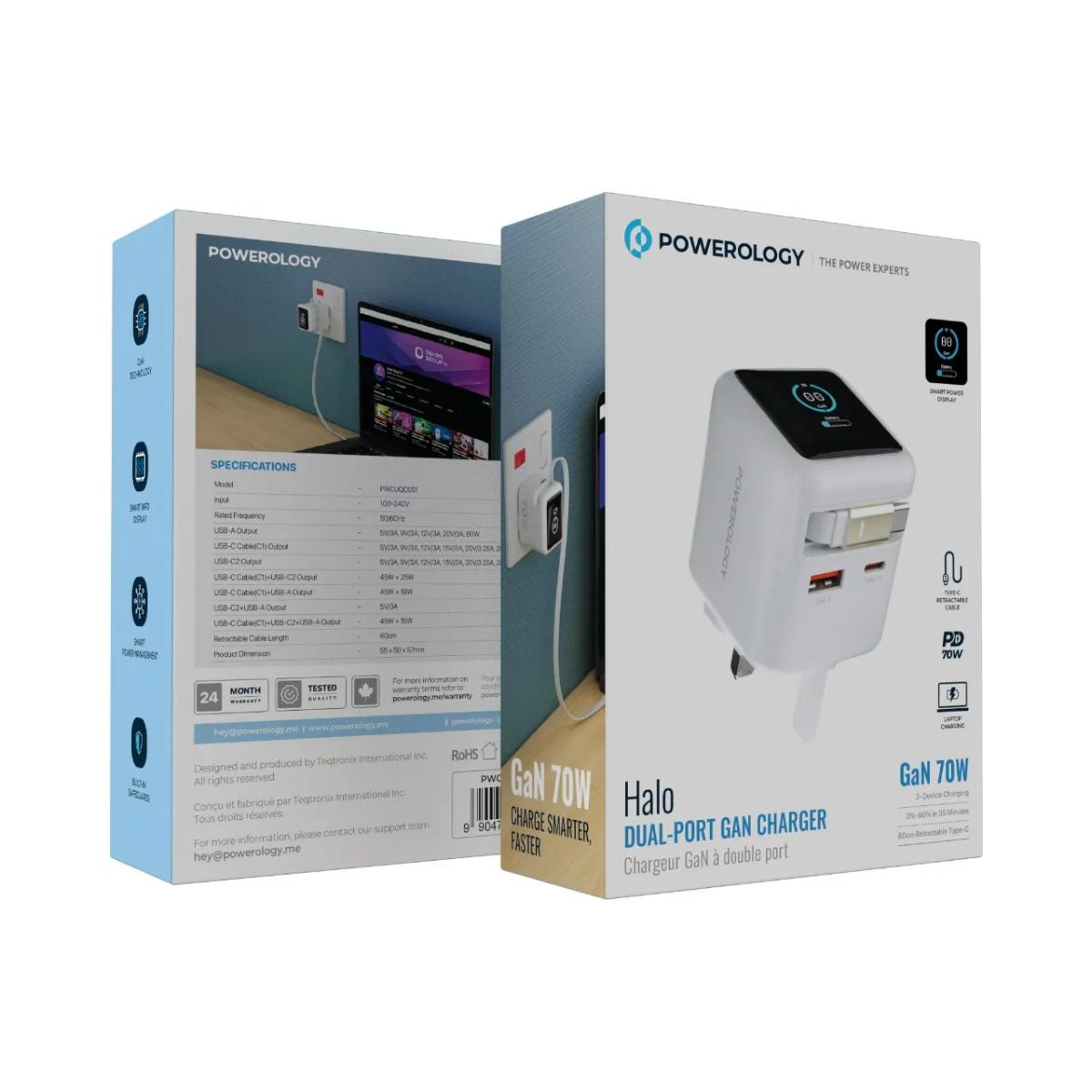 Powerology Halo Dual-Port GaN Charger