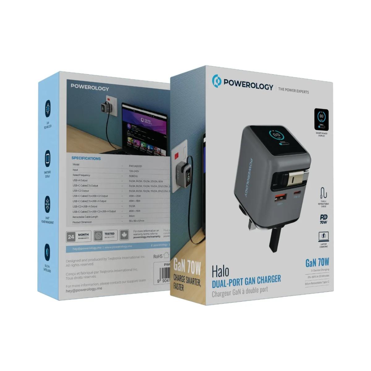 Powerology Halo Dual-Port GaN Charger