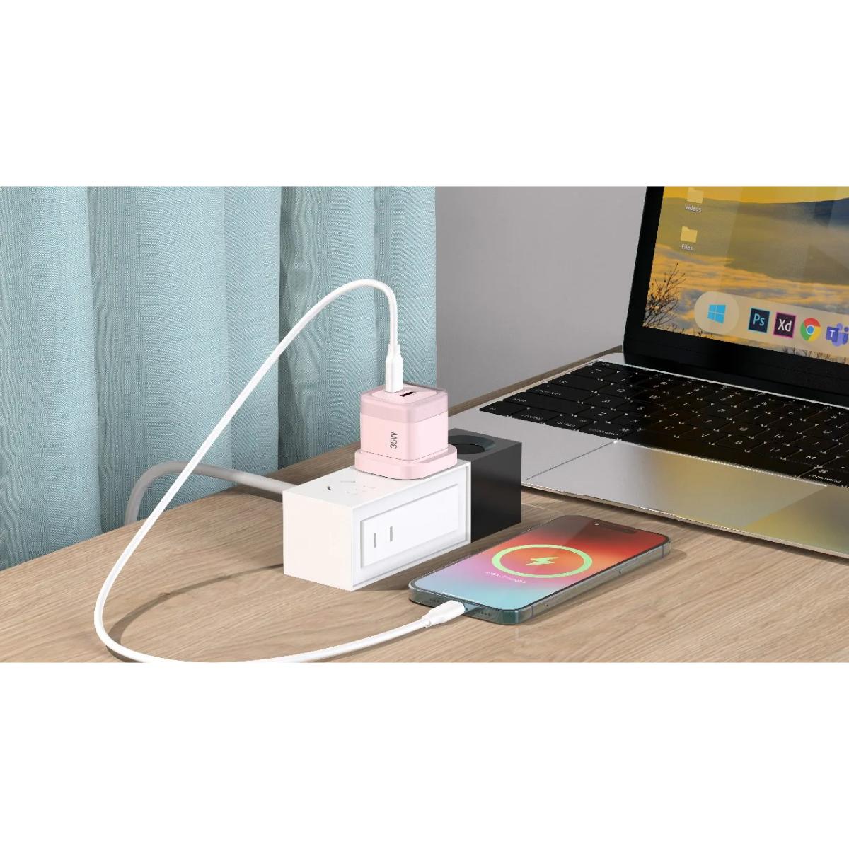 Powerology Dual-Port PD 35W Fast Charger