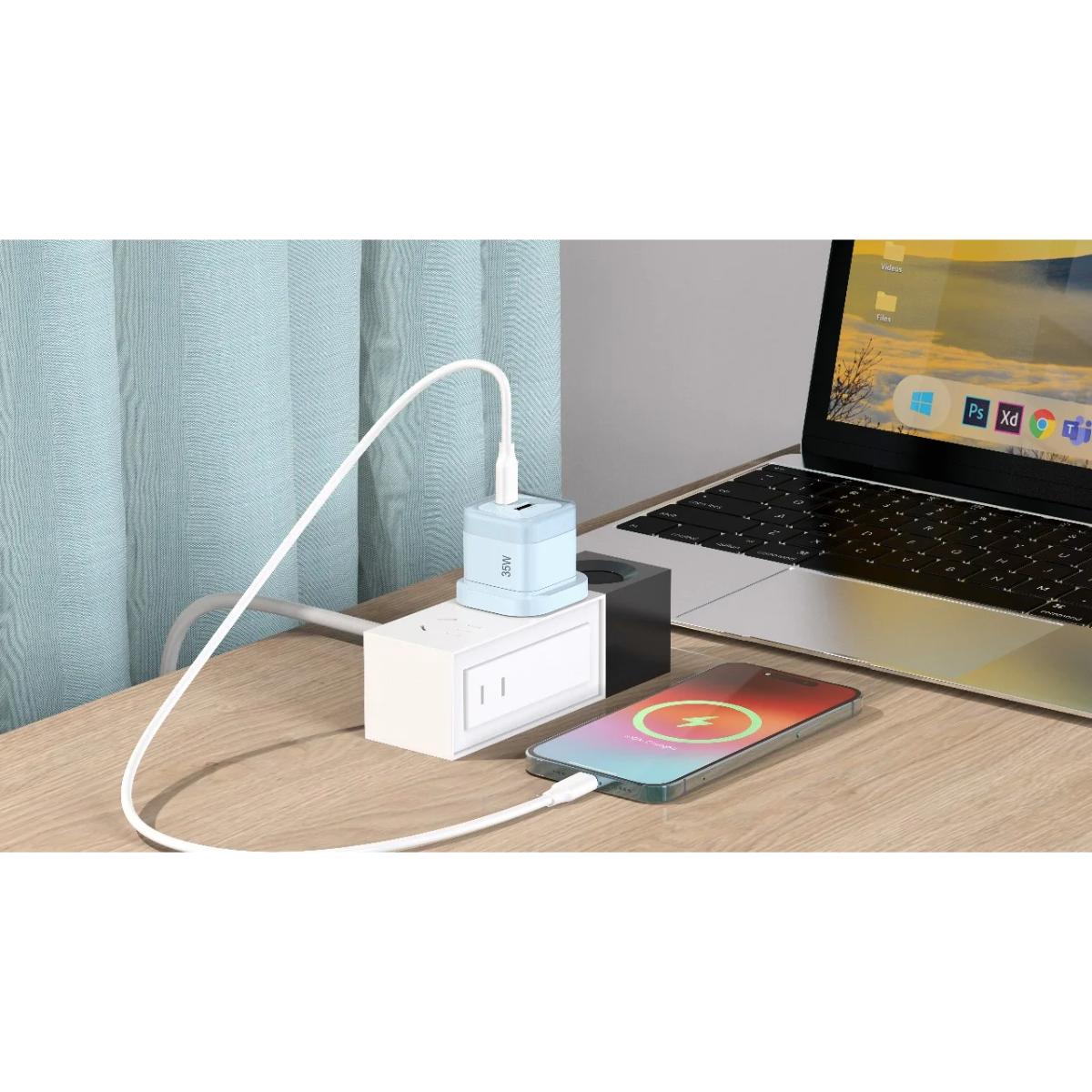 Powerology Dual-Port PD 35W Fast Charger