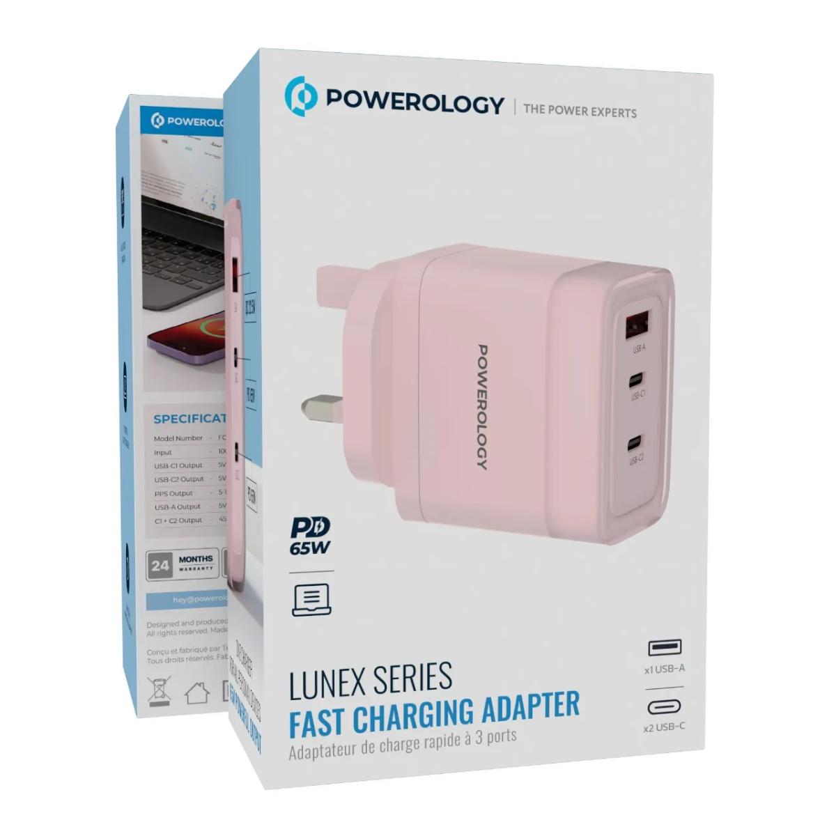 Powerology Lunex  PD Fast Charger UK 3-Pin