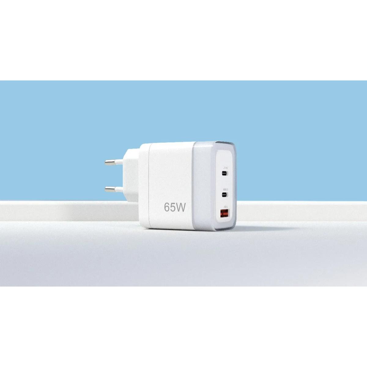 Powerology 65W 3-Port Fast Charger EU Plug