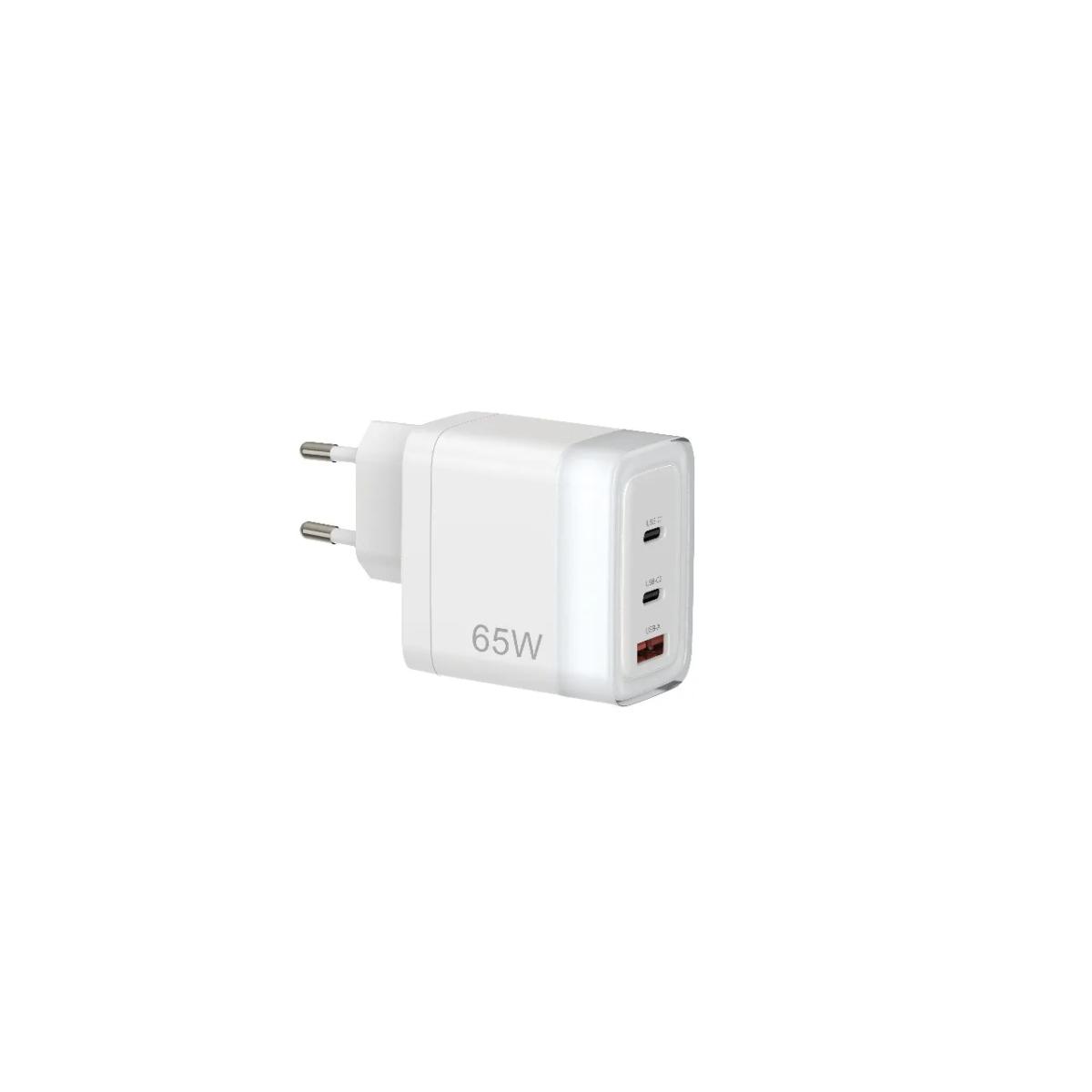 Powerology 65W 3-Port Fast Charger EU Plug